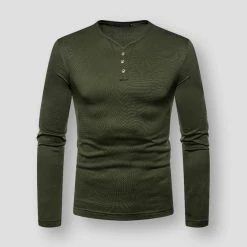 Mens Wardrobe Store Men's Apparels Saint Morris Basic Henley Shirt