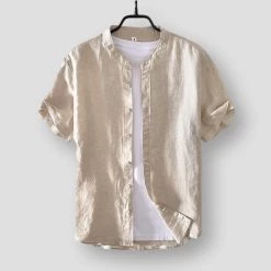 Cotton Linen Store Sky Madrid Gisborne Linen Shirt