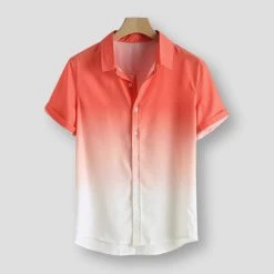 Qin12345678 Store Sky Madrid Antibes Gradient Shirt Men's Apparels