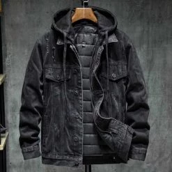 Shop5244093 Store Sky Madrid Hooded Denim Jacket Men's Apparels 7 Shop5244093 Store Sky Madrid Hooded Denim Jacket Men's Apparels