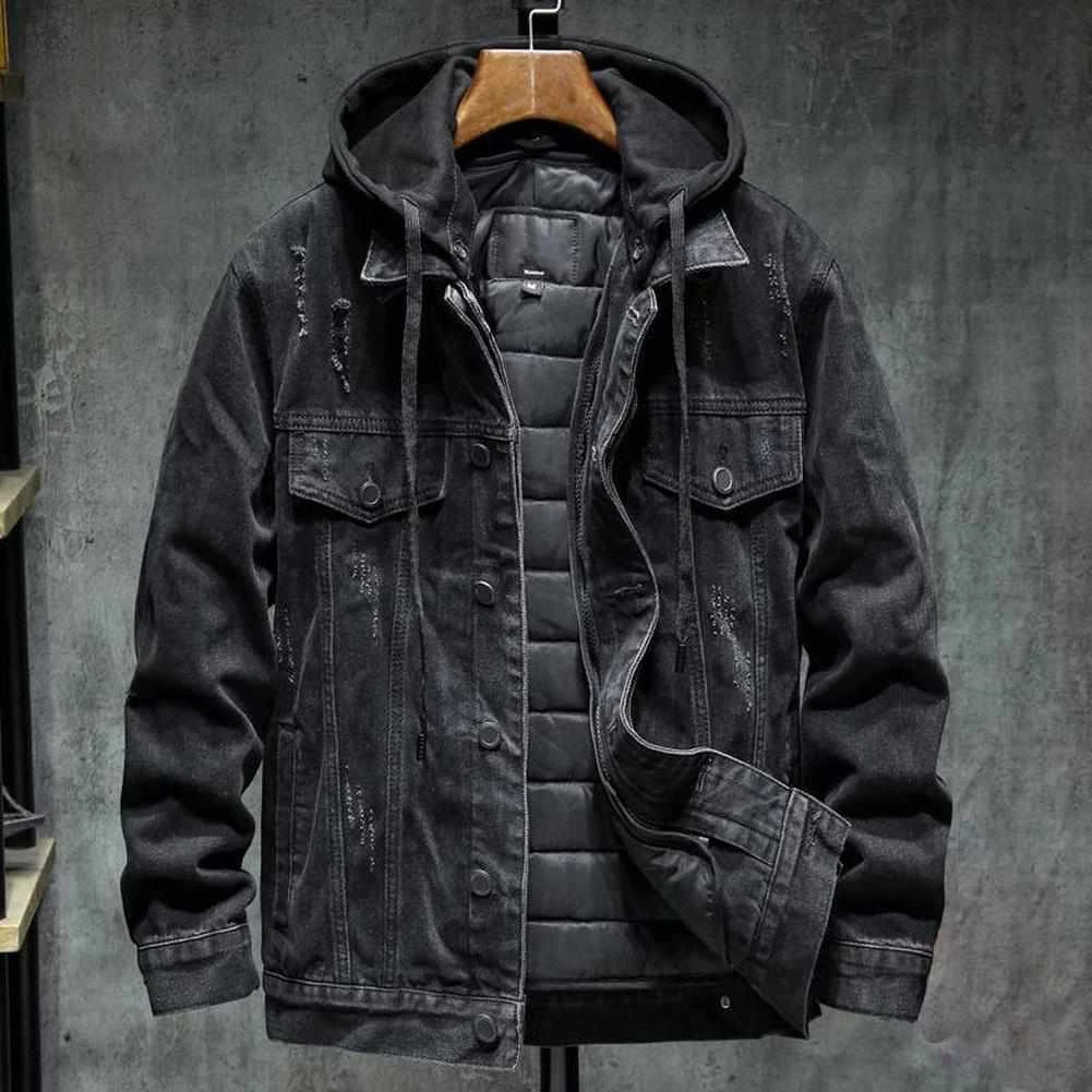 Shop5244093 Store Sky Madrid Hooded Denim Jacket Men's Apparels 4 Shop5244093 Store Sky Madrid Hooded Denim Jacket Men's Apparels