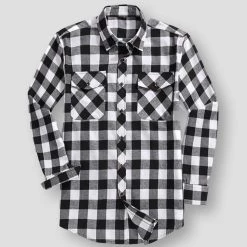 QISHA MEN SHIRT Store Saint Morris Plaid Flannel Shirt Men's Apparels