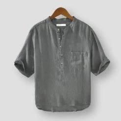 M Cotton Linen Store Sky Madrid Potenza Linen Shirt