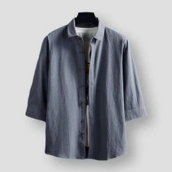 Wetailor Official Store Sky Madrid Alost Cotton Shirt Men's Apparels