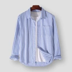 OG Waves Store Saint Morris Toulon Striped Shirt Men's Apparels