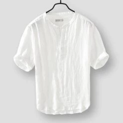 M Cotton Linen Store Sky Madrid Colwood Linen Shirt Men's Apparels