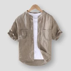 Pinecypress Official Store Saint Morris Tropea Linen Shirt
