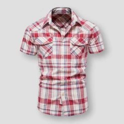 AIOPESON Official Store Men's Apparels Sky Madrid Taunton Plaid Shirt