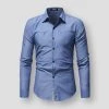 Xuan Liang Store Sky Madrid Orem Linen Shirt Men's Apparels