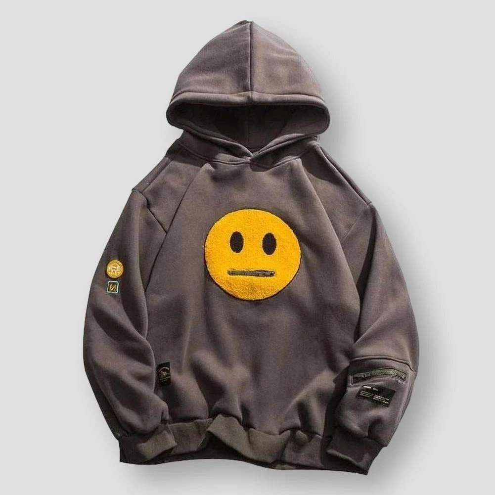 GONTHWID Official Store Sky Madrid Zip It Smiley Hoodie Men's Apparels 3 GONTHWID Official Store Sky Madrid Zip It Smiley Hoodie Men's Apparels