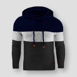 Men City Boutique Clothes Discount Store Sky Madrid Patchwork Contrast Hoodie Men's Apparels