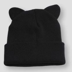 My Luckkly Pinkk Store Saint Morris Knitted Ear Beanie Women's Apparels