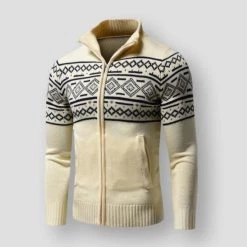 Luulla Store North Royal Cashmere Mock Turtleneck Cardigan Men's Apparels