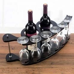 Shop808525 Store Home Wooden Wine & Stemware Rack