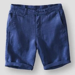 BOKCHOY Official Store Sky Madrid Thibaud Linen Shorts Men's Apparels