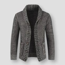 Shop911555224 Store Men's Apparels Sky Madrid Wool Pocket Cardigan