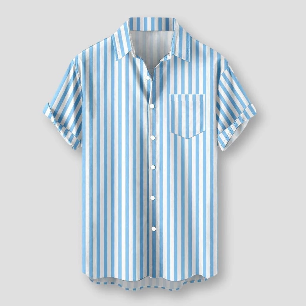 ELK 2 Store Men's Apparels Sky Madrid Herlen Striped Shirt 3 ELK 2 Store Men's Apparels Sky Madrid Herlen Striped Shirt