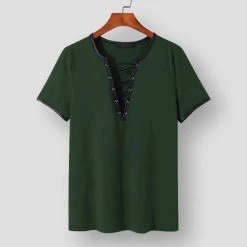 Micomico Store Men's Apparels Sky Madrid Nivelles Lace-Up Shirt