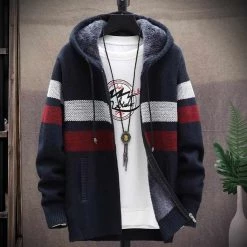 Zongke-4 Store Harvey Hooded Wool Cardigan Men's Apparels