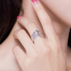 Bamoer Official Store Sky Madrid Sterling Silver Wings Ring