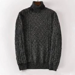 Fashion Flash Men's Apparels Saint Morris Velvet Turtleneck Pullover