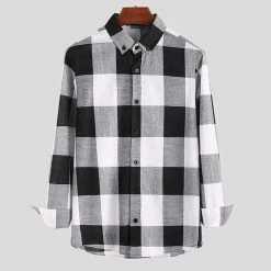 LingJun Store Saint Morris Plaid Button-Down Long Sleeve Shirt Men's Apparels 6 LingJun Store Saint Morris Plaid Button-Down Long Sleeve Shirt Men's Apparels