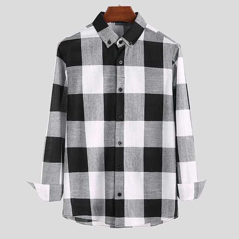 LingJun Store Saint Morris Plaid Button-Down Long Sleeve Shirt Men's Apparels 4 LingJun Store Saint Morris Plaid Button-Down Long Sleeve Shirt Men's Apparels