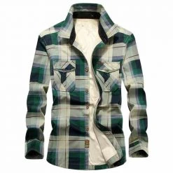 DOMBBFY Franchise Store Men's Apparels Talon Plaid Fleece Shirt