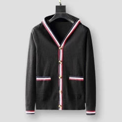 Acong Store Sky Madrid Striped Button-Up Cardigan Men's Apparels