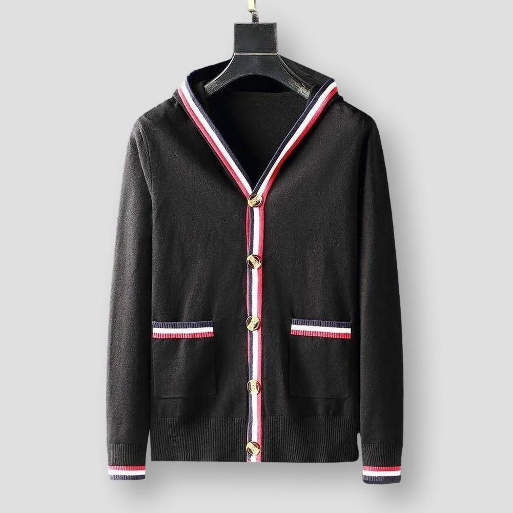 Acong Store Sky Madrid Striped Button-Up Cardigan Men's Apparels 3 Acong Store Sky Madrid Striped Button-Up Cardigan Men's Apparels