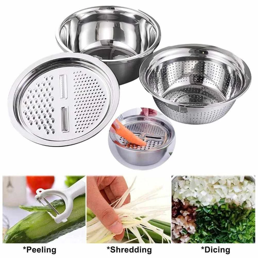 Jianyana Store Stainless Steel Multi Functional Set (3 Pieces) Home 5 Jianyana Store Stainless Steel Multi Functional Set (3 Pieces) Home