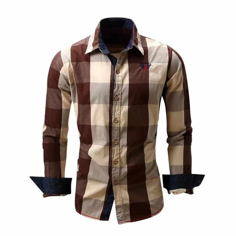 Mr Handsome Store Saint Morris Plaid Slim Long Sleeve Shirt Men's Apparels 4 Mr Handsome Store Saint Morris Plaid Slim Long Sleeve Shirt Men's Apparels
