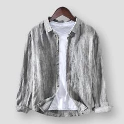 Pinecypress Official Store Men's Apparels North Royal Laughlin Linen Shirt