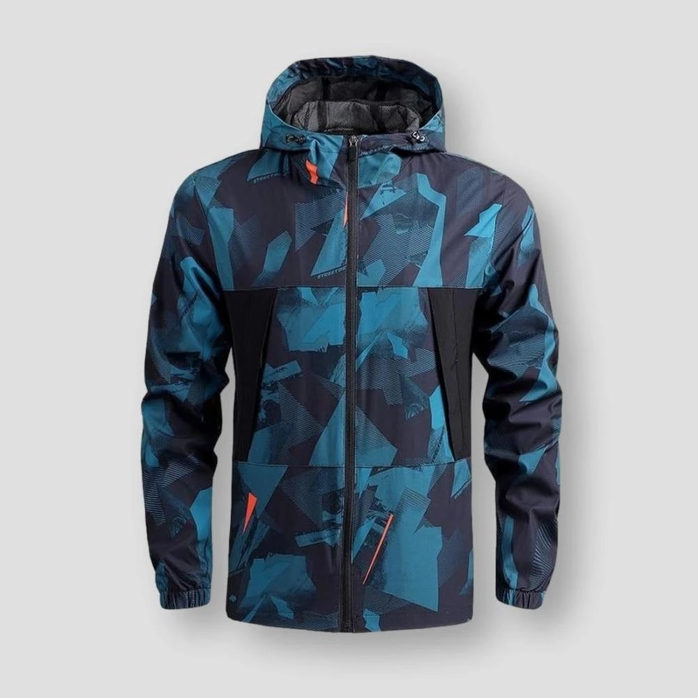 HIEXHSE Men's Store Sky Madrid Camo Hooded Jacket Men's Apparels 3 HIEXHSE Men's Store Sky Madrid Camo Hooded Jacket Men's Apparels