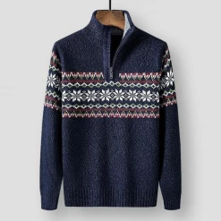 Fashion Flash Men's Apparels North Royal Turtleneck Knitted Sweater