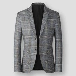 FGKKS 4 Store Men's Apparels Sky Madrid Norwich Plaid Blazer