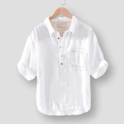 Duolf040 Store Saint Morris Lugano Linen Shirt Men's Apparels