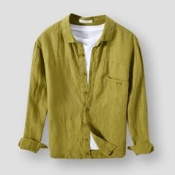 Pinecypress Official Store North Royal Harlan Linen Shirt Men's Apparels