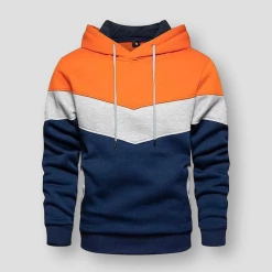 MANTORS Store Men's Apparels North Royal Striped Hooded Sweatshirt