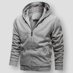 KUAIJUE Store Sky Madrid Hooded Fleece Sweatshirt Men's Apparels