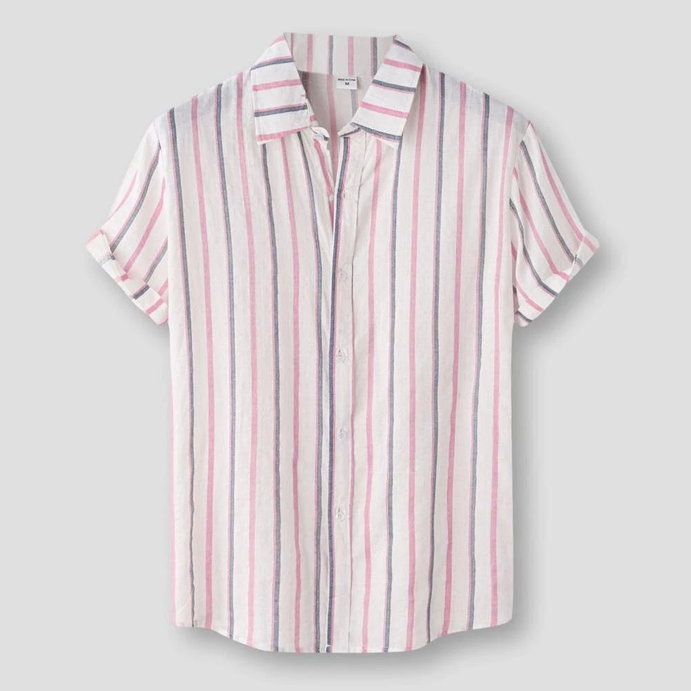 Bag's Generation Store North Royal Striped Cotton Shirt Men's Apparels 4 Bag's Generation Store North Royal Striped Cotton Shirt Men's Apparels