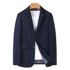Brother Jans Official Store North Royal Striped Single-Breasted Blazer 8 Brother Jans Official Store North Royal Striped Single-Breasted Blazer