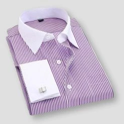 QISHA MEN SHIRT Store Men's Apparels Sky Madrid Long Sleeve Dress Shirt