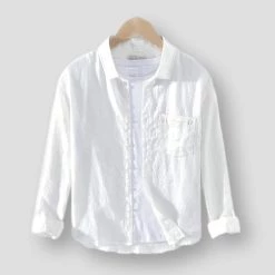 Pinecypress Official Store Sky Madrid Craco Linen Shirt Men's Apparels