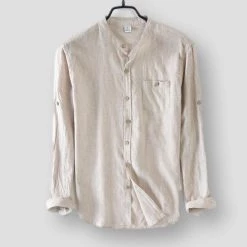MOGELAISI Official Store North Royal Java Linen Shirt