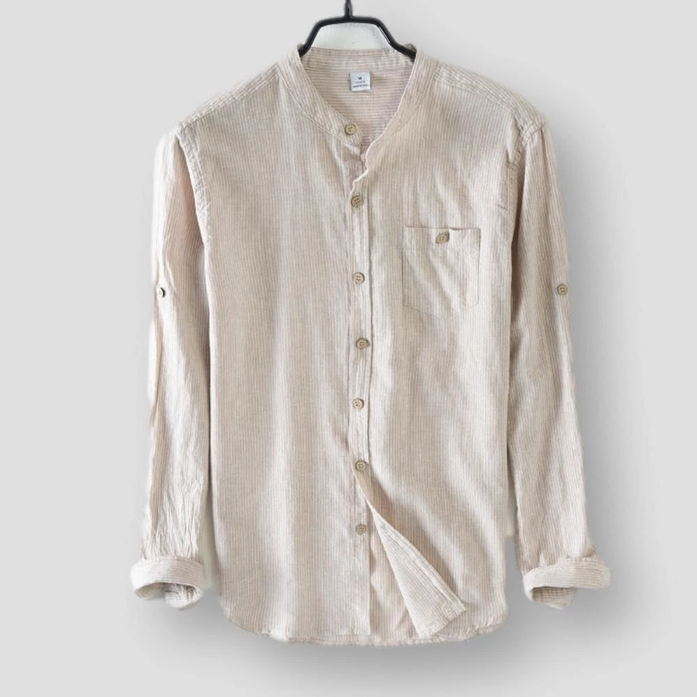 MOGELAISI Official Store North Royal Java Linen Shirt 4 MOGELAISI Official Store North Royal Java Linen Shirt