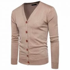 SUSONG XULING Store North Royal V-Neck Button-Up Cardigan