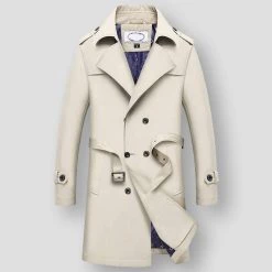 Men's Formal Coat Store North Royal Long Belt Coat