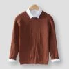 Cotton Linen Store Men's Tops Sky Madrid Liege Knitted Sweater