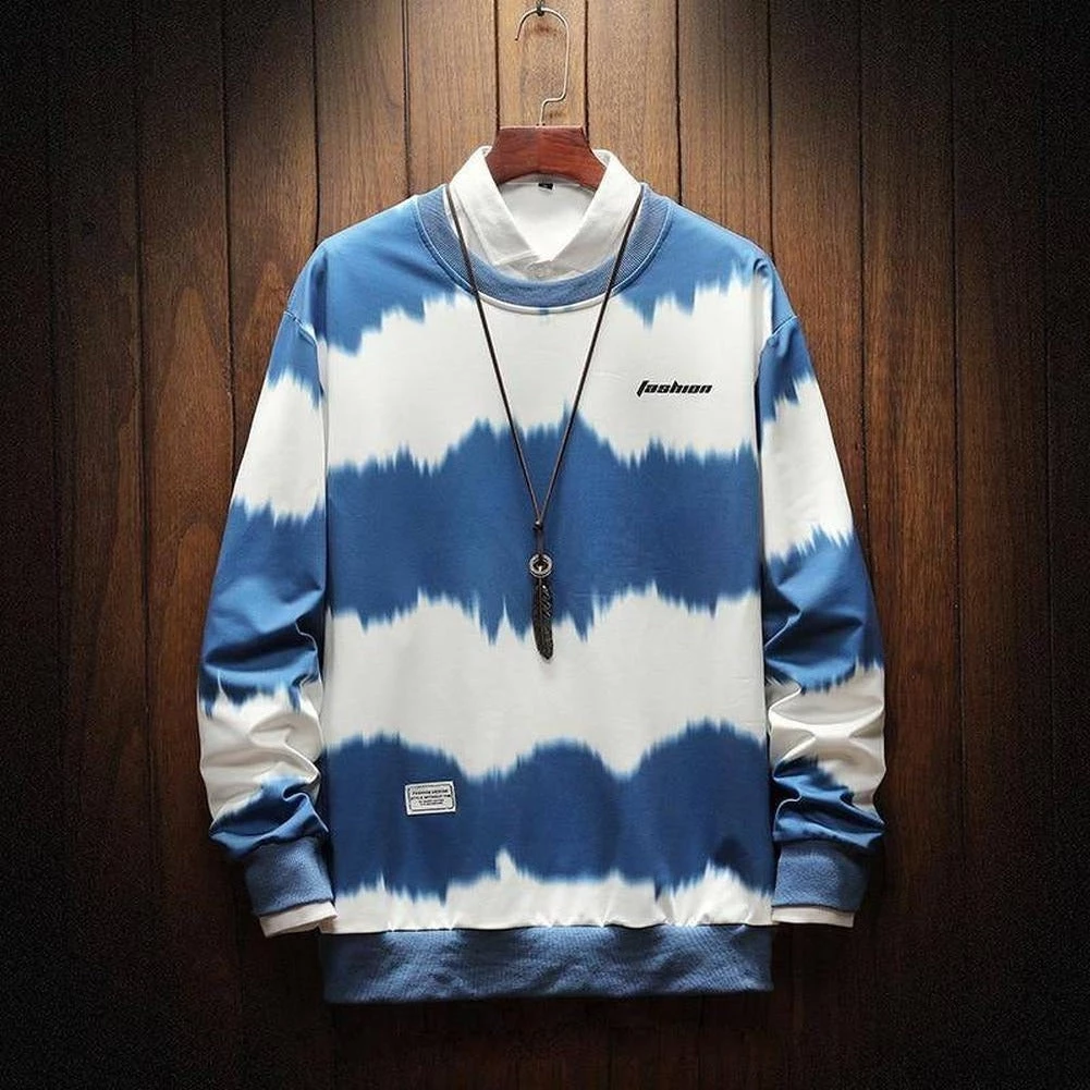 Moringcute Store Men's Apparels Sky Madrid Tie-Dye Oversized Sweater 3 Moringcute Store Men's Apparels Sky Madrid Tie-Dye Oversized Sweater